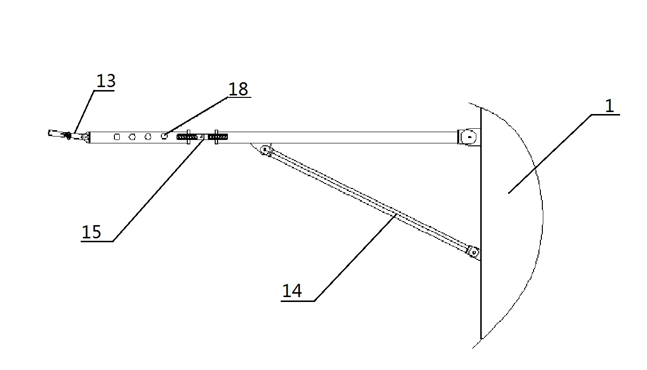 Self-elevating rotating crane installation device for tall towers