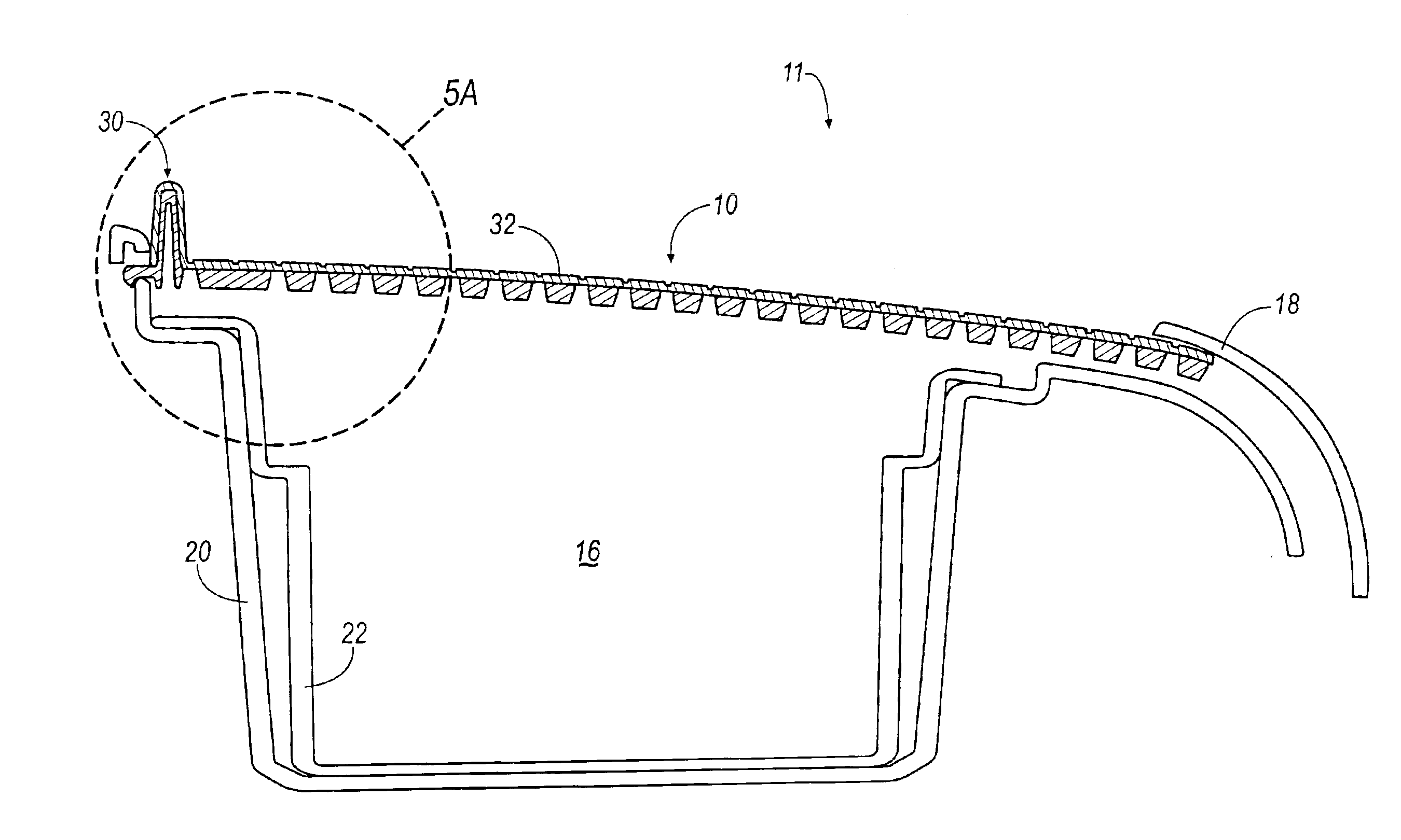 Articulated door with integrated handle latch