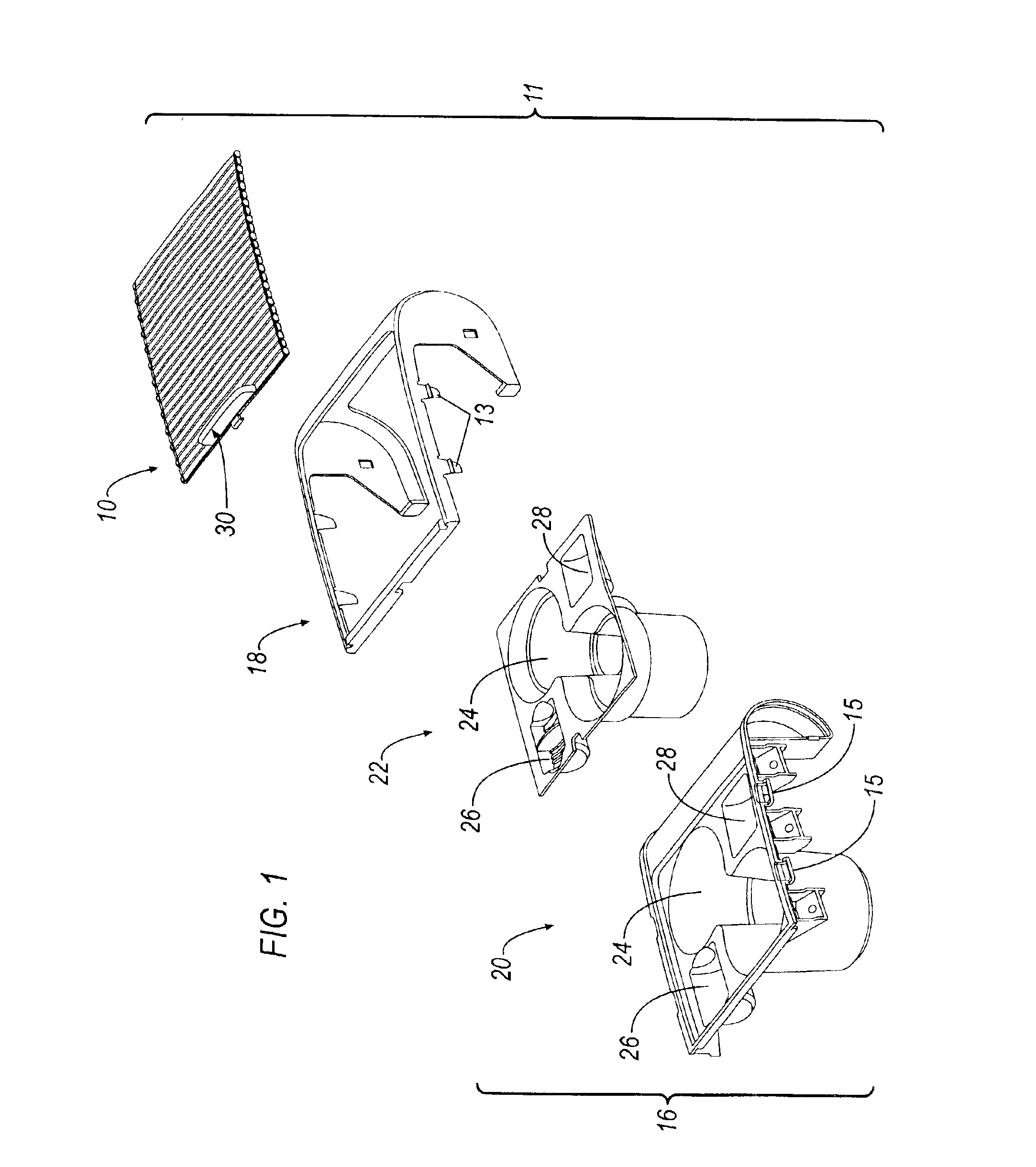 Articulated door with integrated handle latch