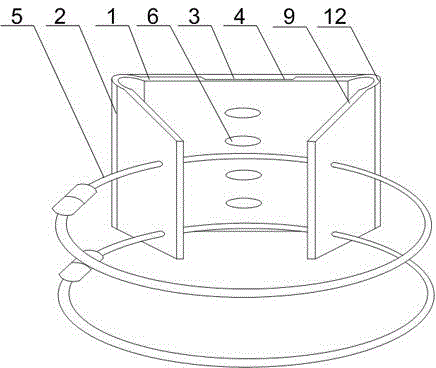 Urban street monitoring device installation structure