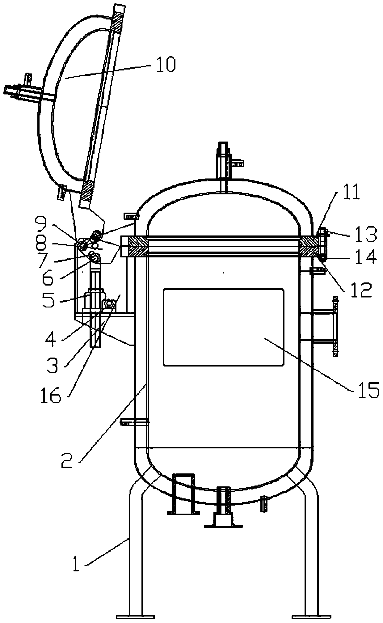 Wireless remote control automatic cover turning vacuum furnace