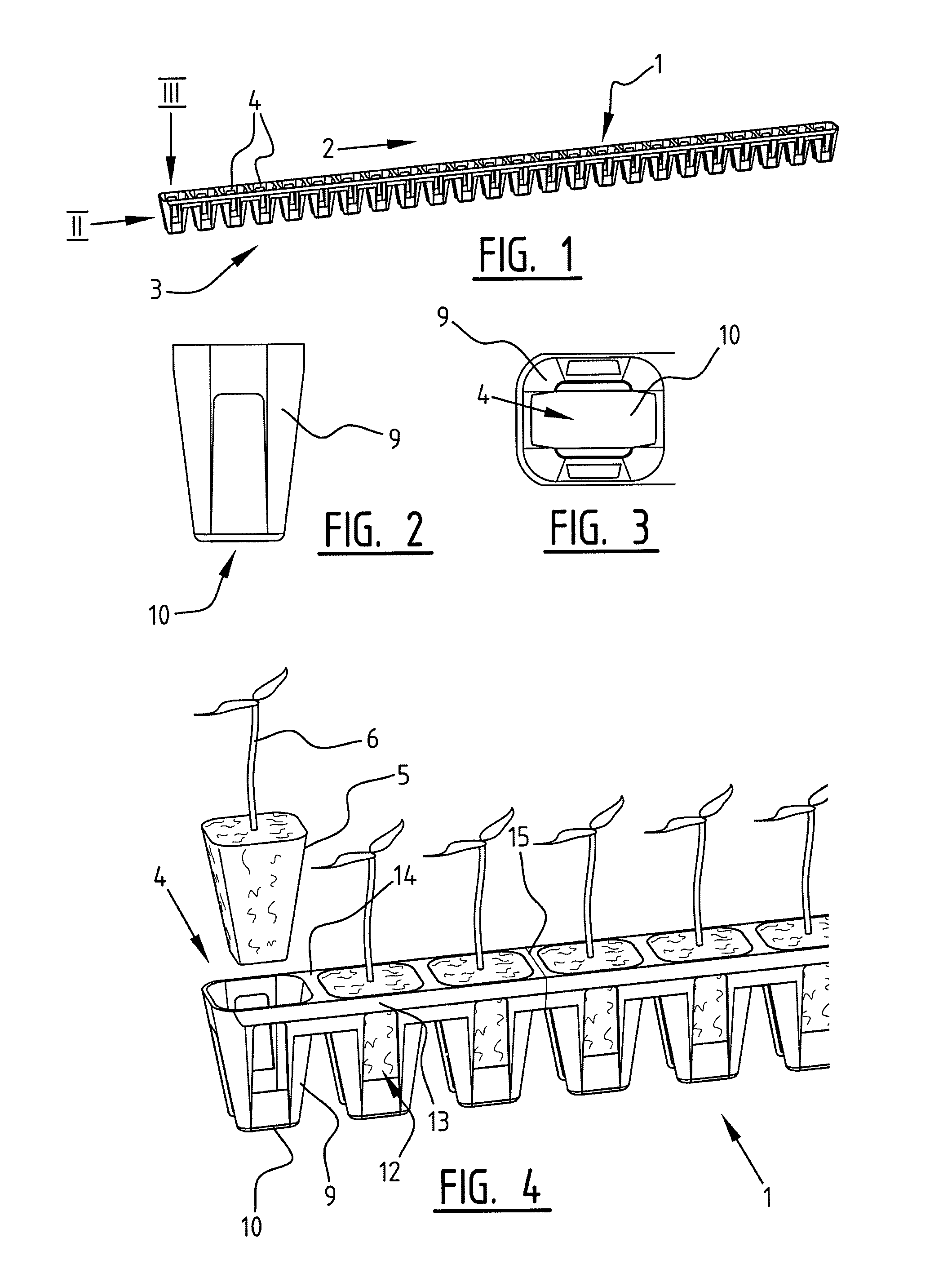 System and method for transferring and singularizing plant material in a container, container for plant material, use of a container for plant material