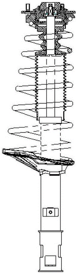 Press-fitting machine for shock absorber strut assemblies