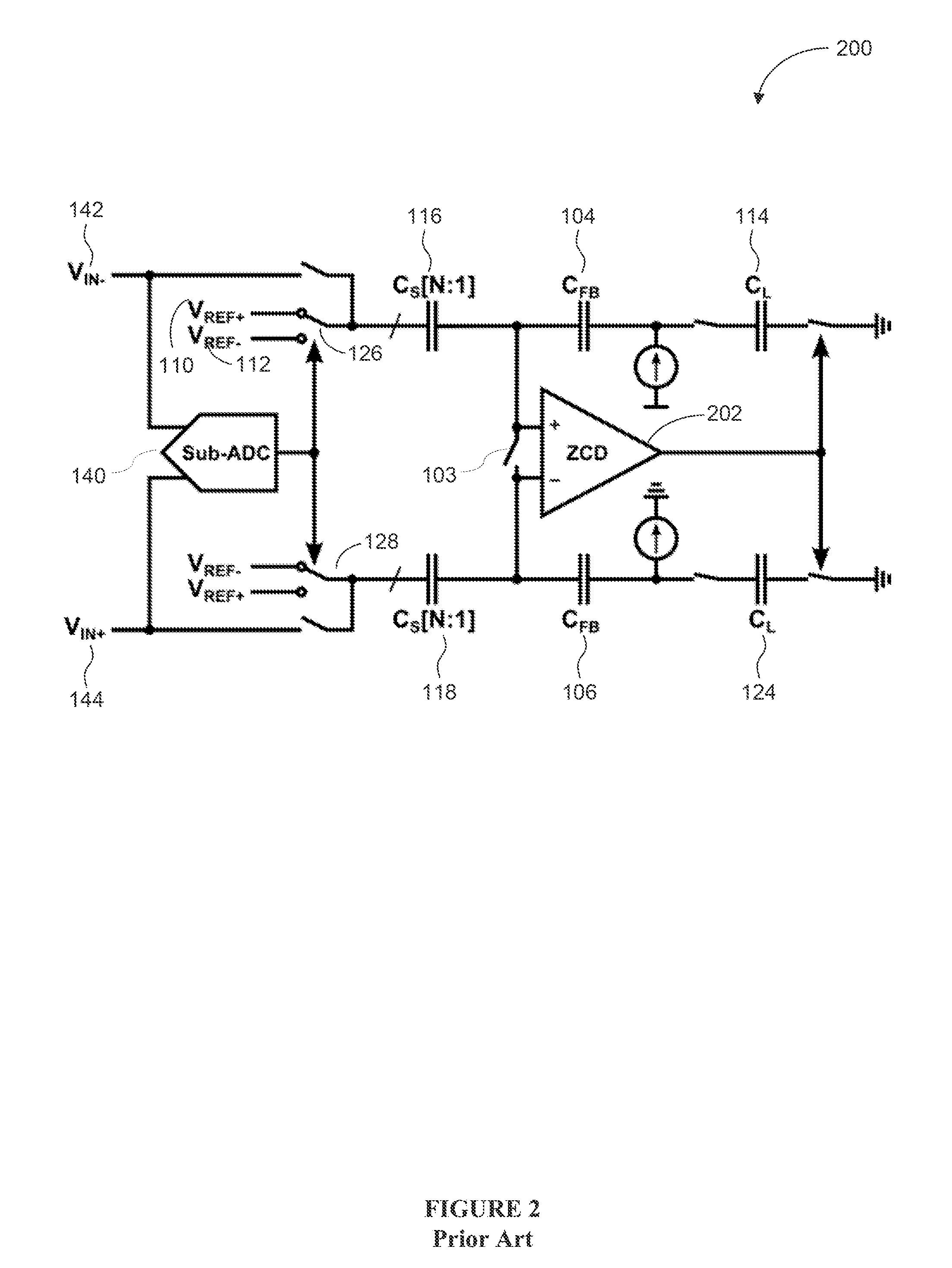 MDAC with differential current cancellation