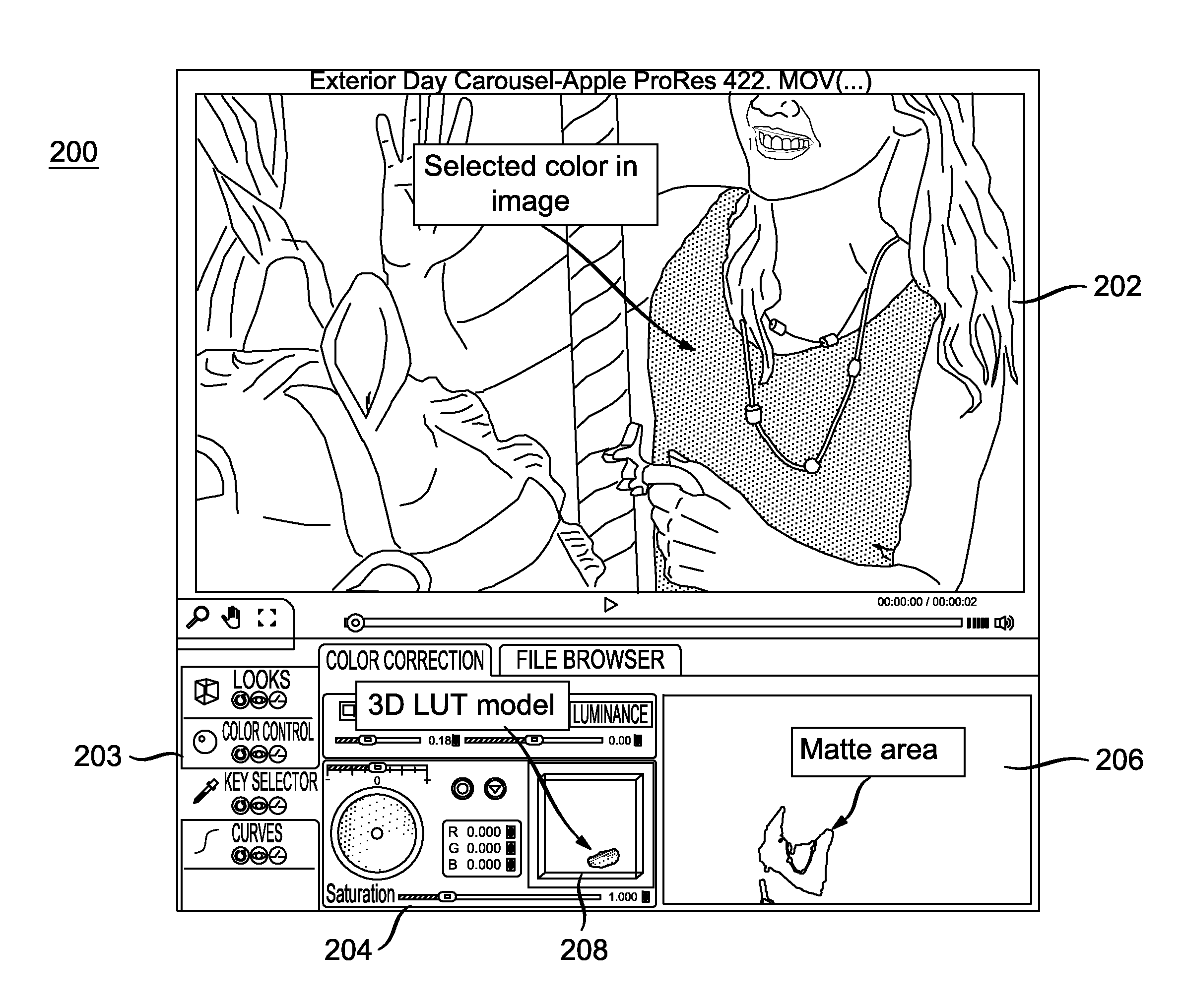 3-dimensional look-up table-based color masking technique