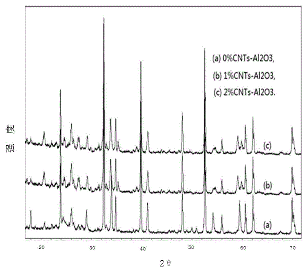 A kind of carbon nanotube-alumina composite material and preparation method thereof