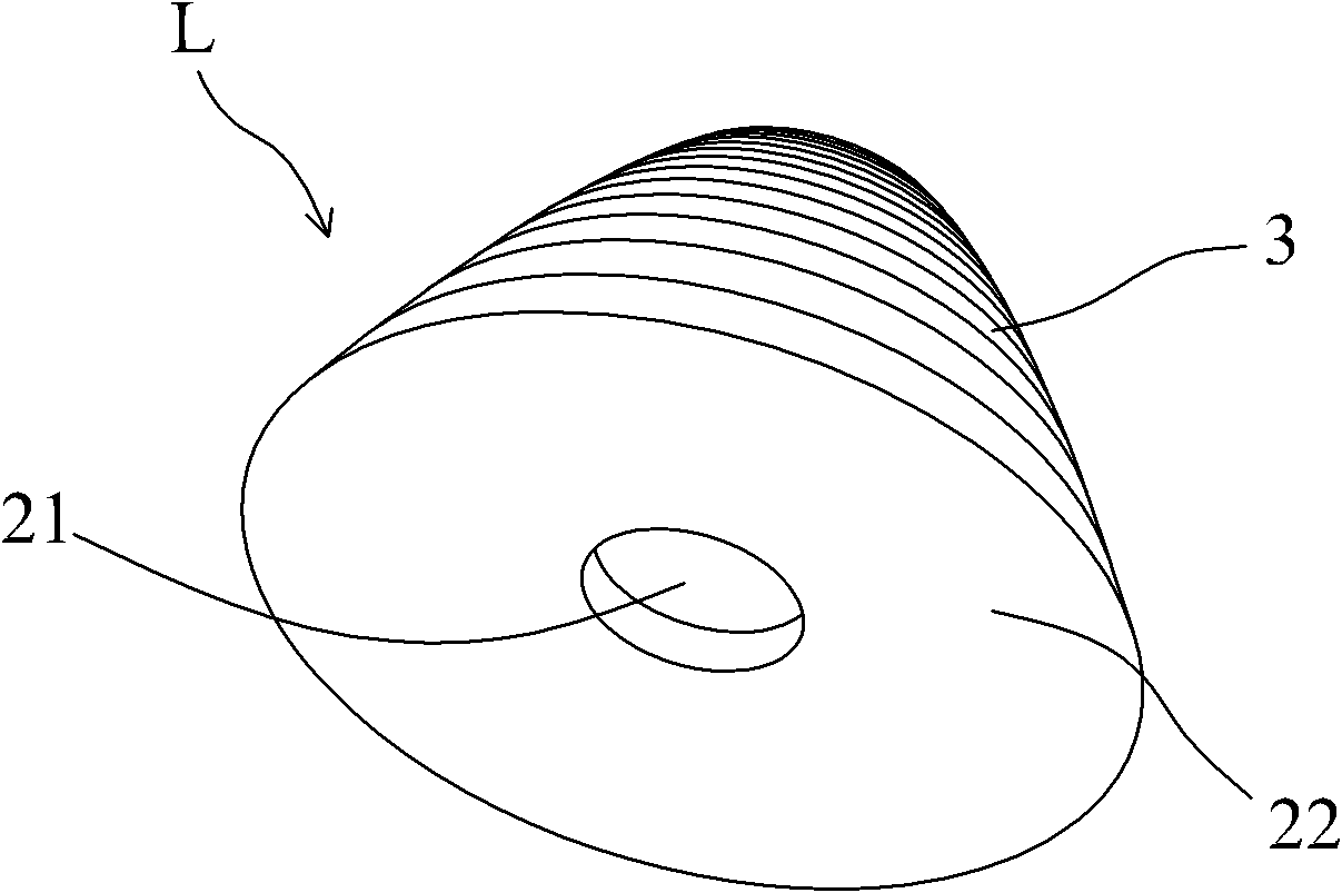 Condenser lens of LED (light emitting diode)