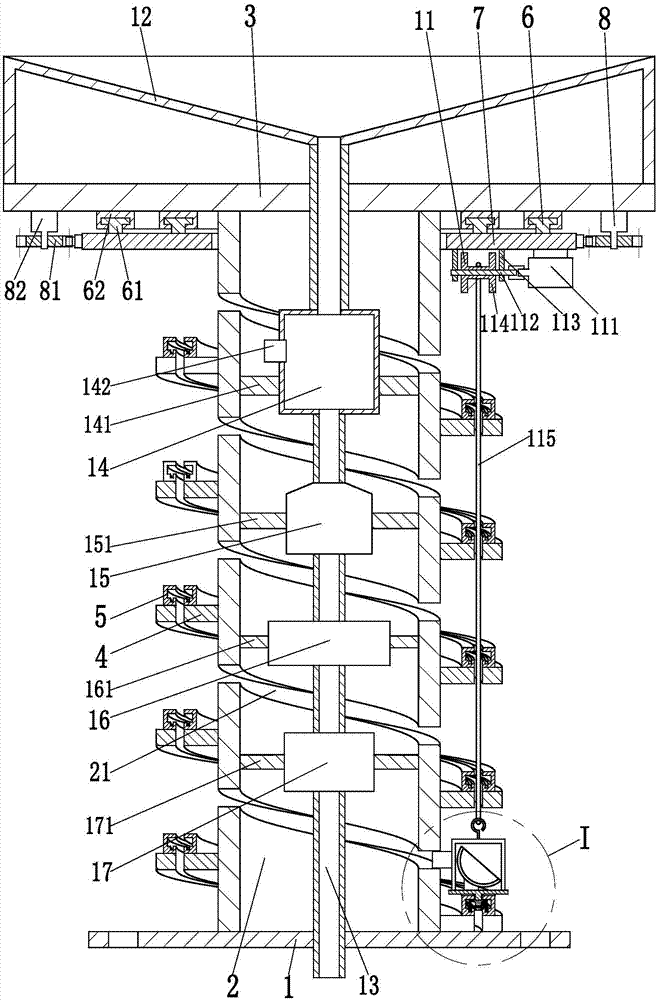 Radar signal communication antenna capable of collecting and recycling rainwater resource