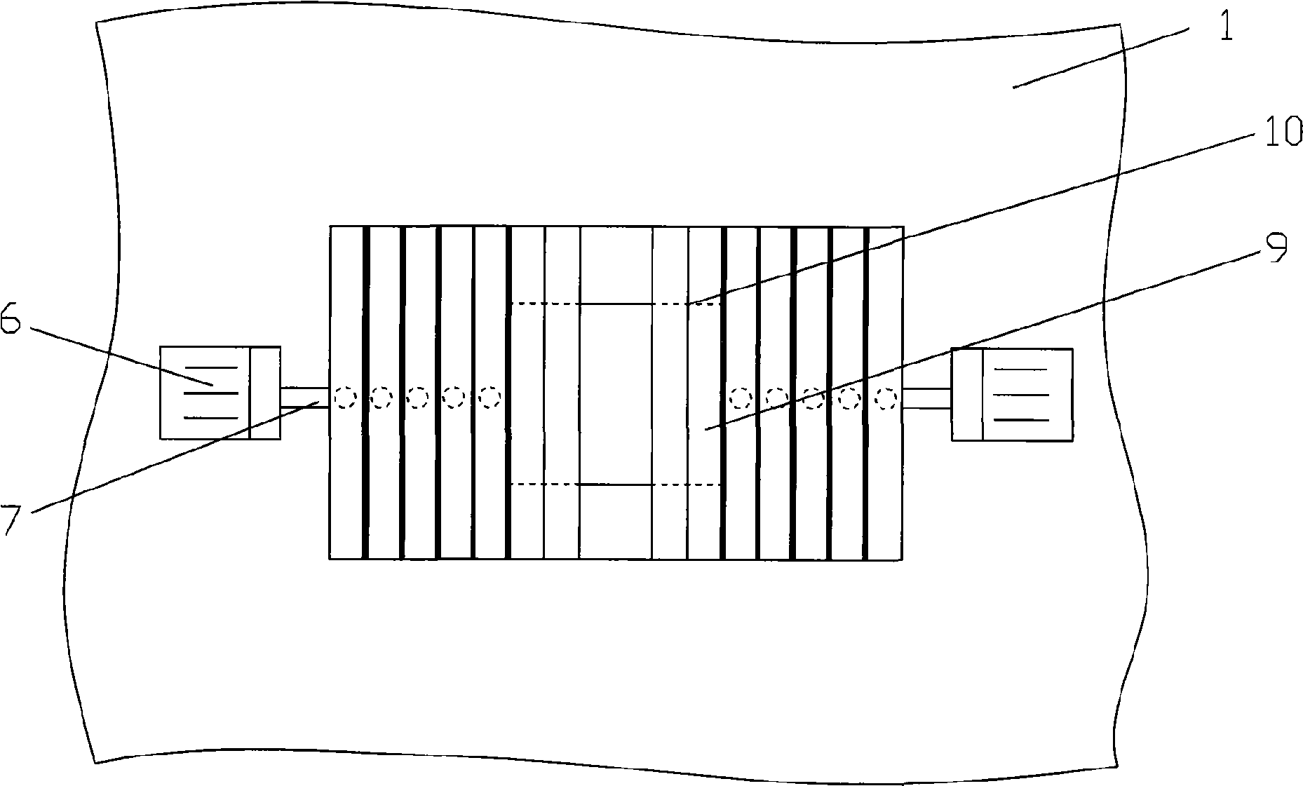 Baffle block type lampblack absorber with invariable air hole center