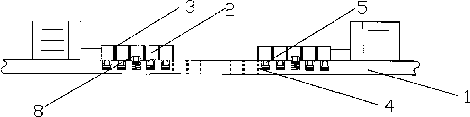 Baffle block type lampblack absorber with invariable air hole center