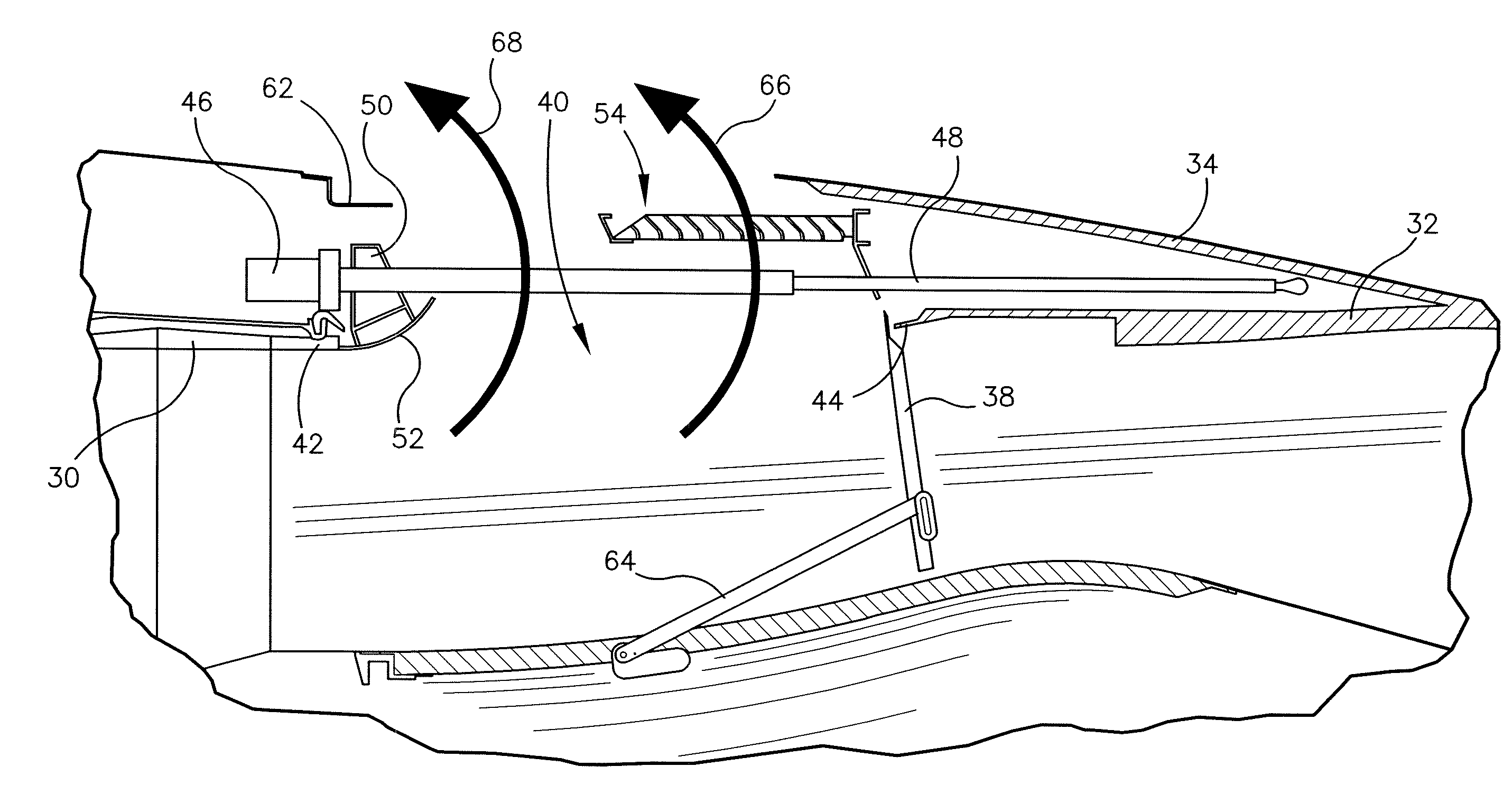 Partial cascade thrust reverser