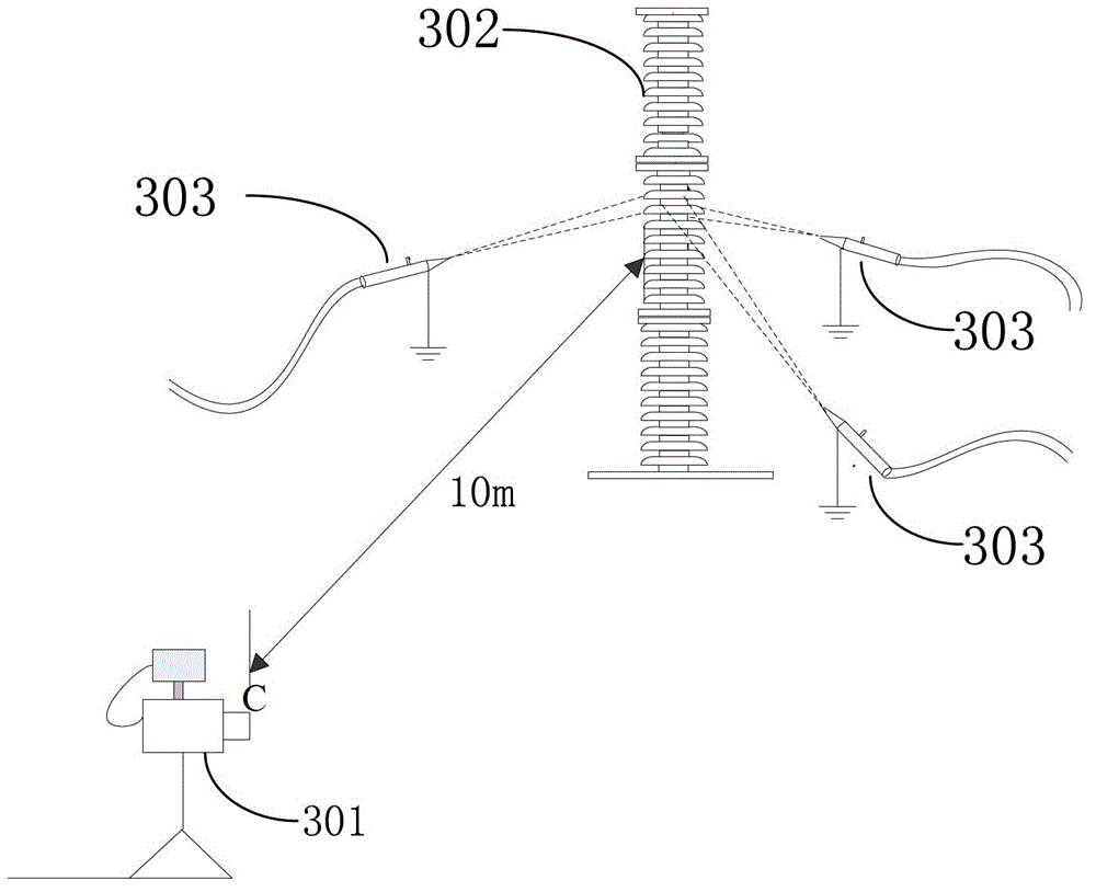 500 kv electrified water-washing safety detection method and device