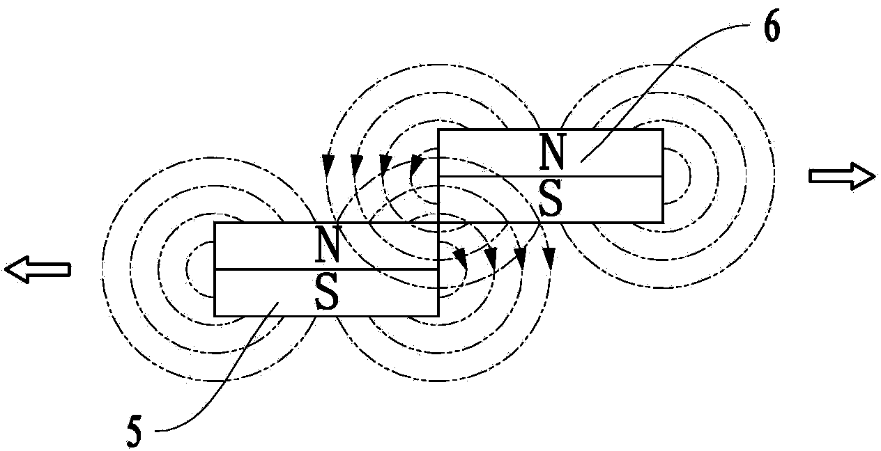 Staged magnet positioning device and camera provided with same