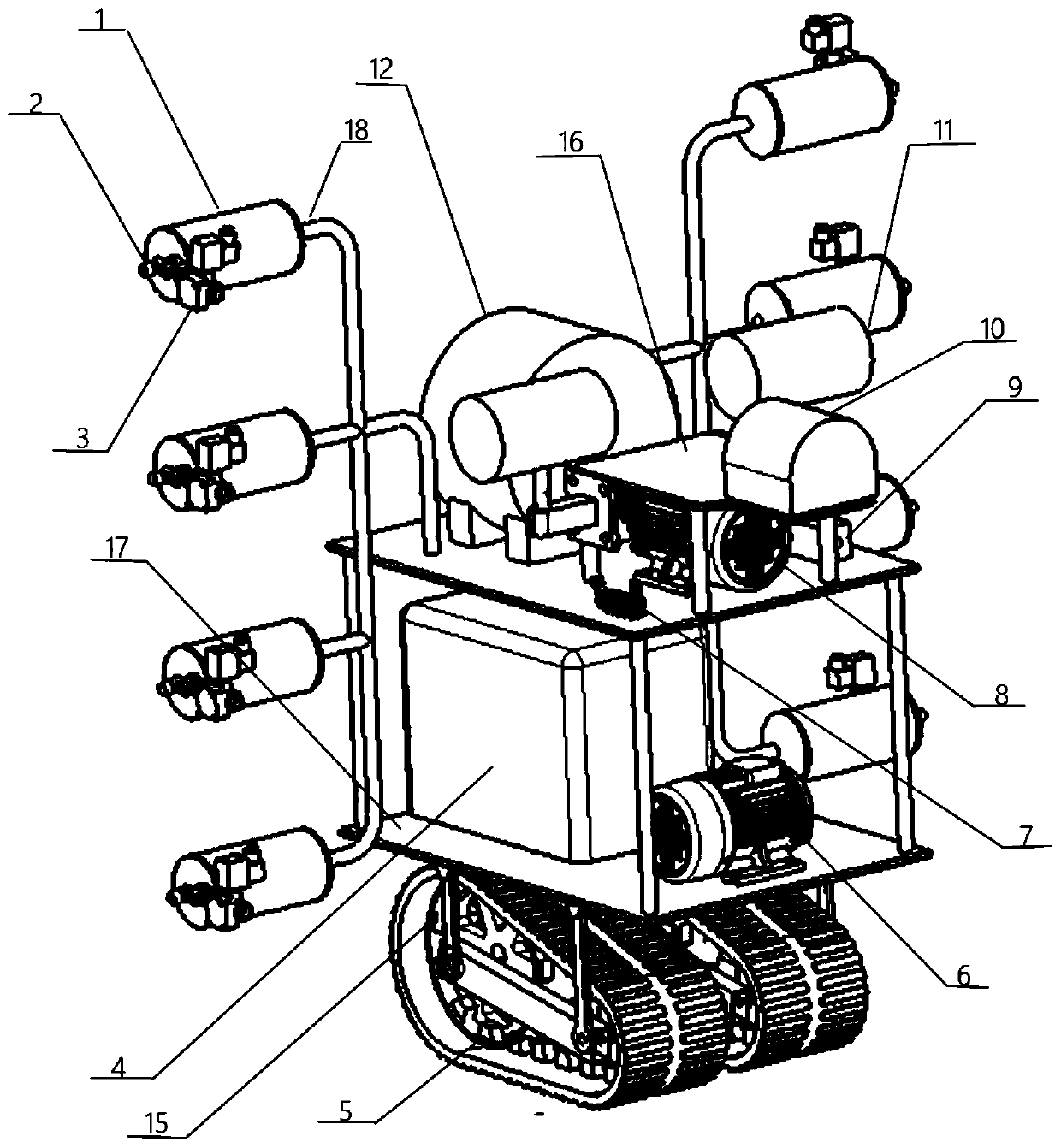 Precise variable fruit tree pesticide application robot based on multiple sensors