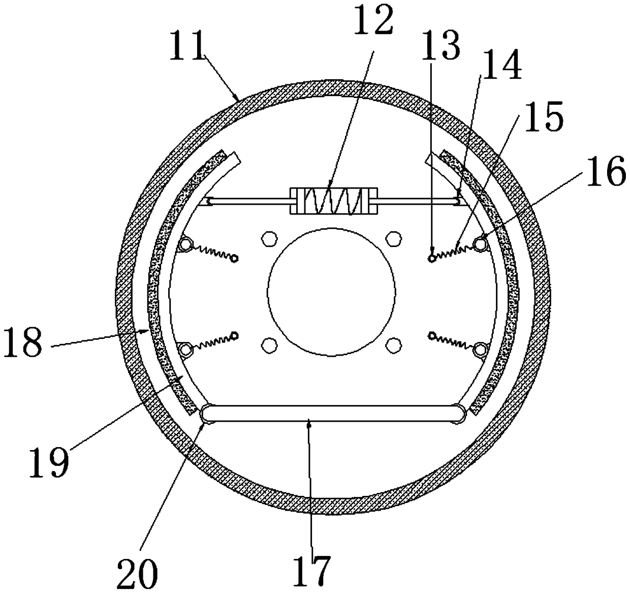 Automobile brake drum with high compressive strength