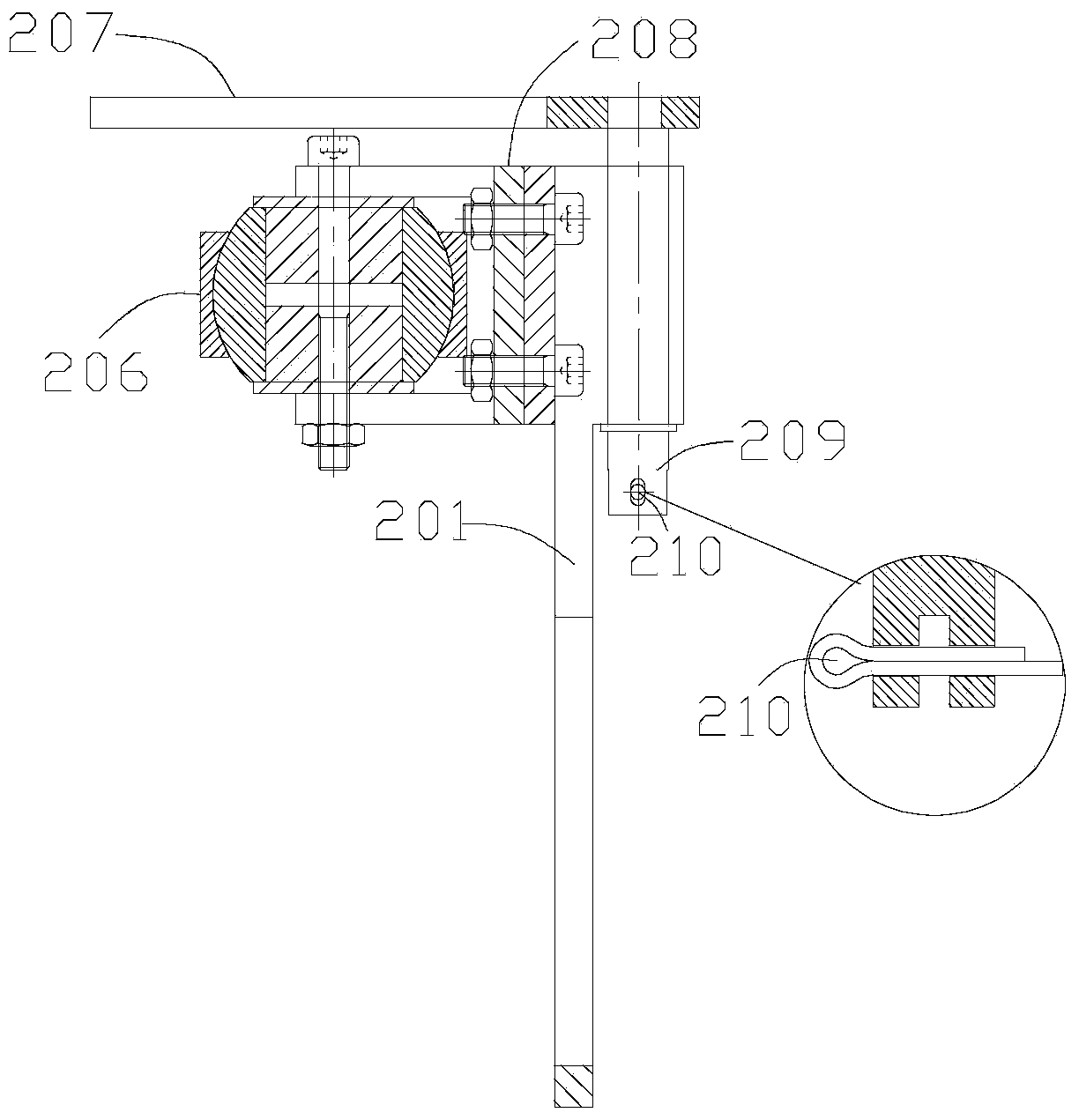 Crane track detection device