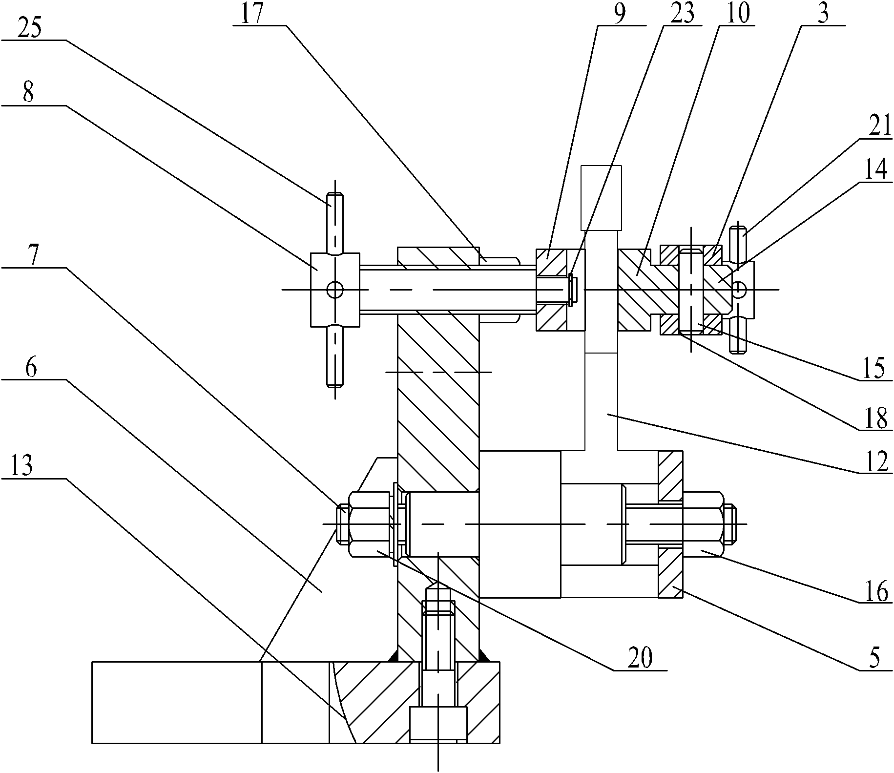 Power takeoff shift fork fixture