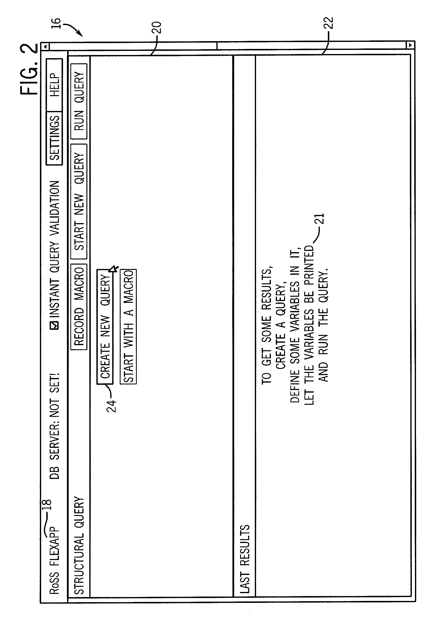 User interface and methods for building structural queries