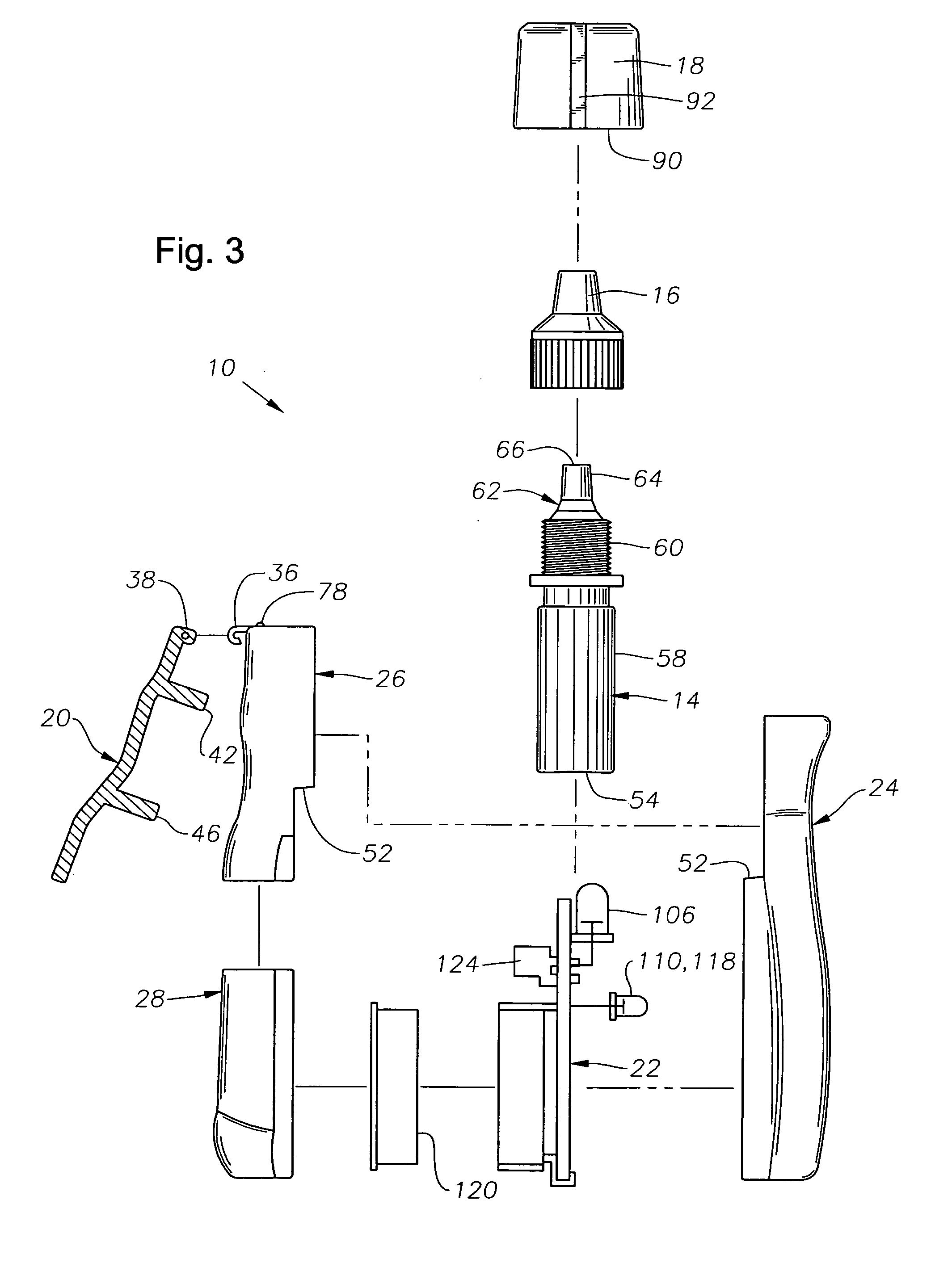 Device for dispensing fluid medicine