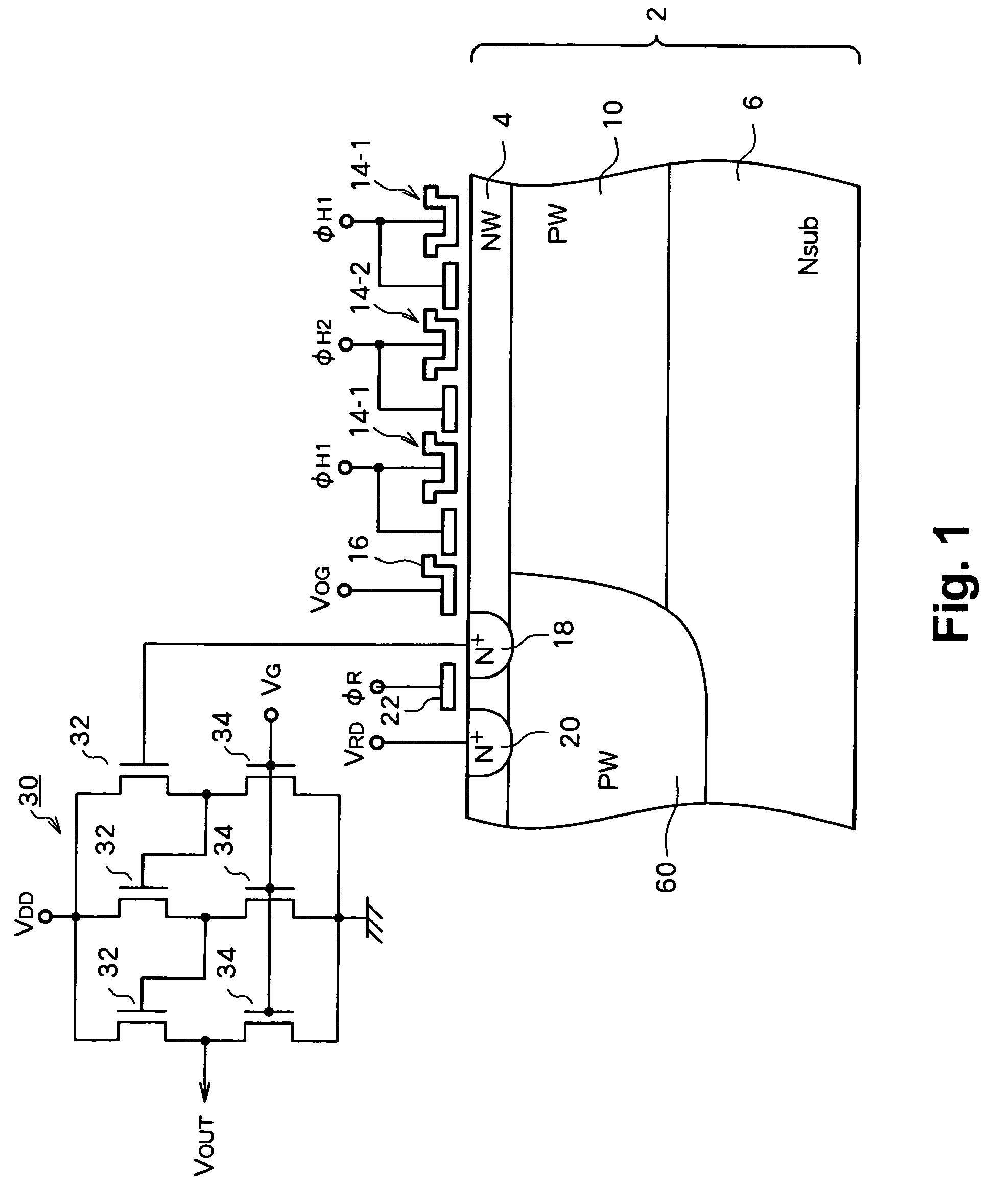 Solid image capturing element for power saving at output section and manufacturing method for the same