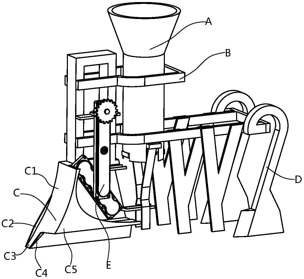 Control method of rotary push type rape pot seedling transplanter