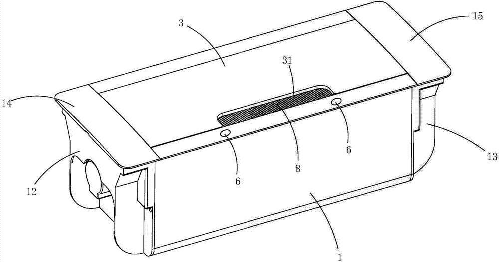 Table socket capable of inductively controlling opening of cover plate