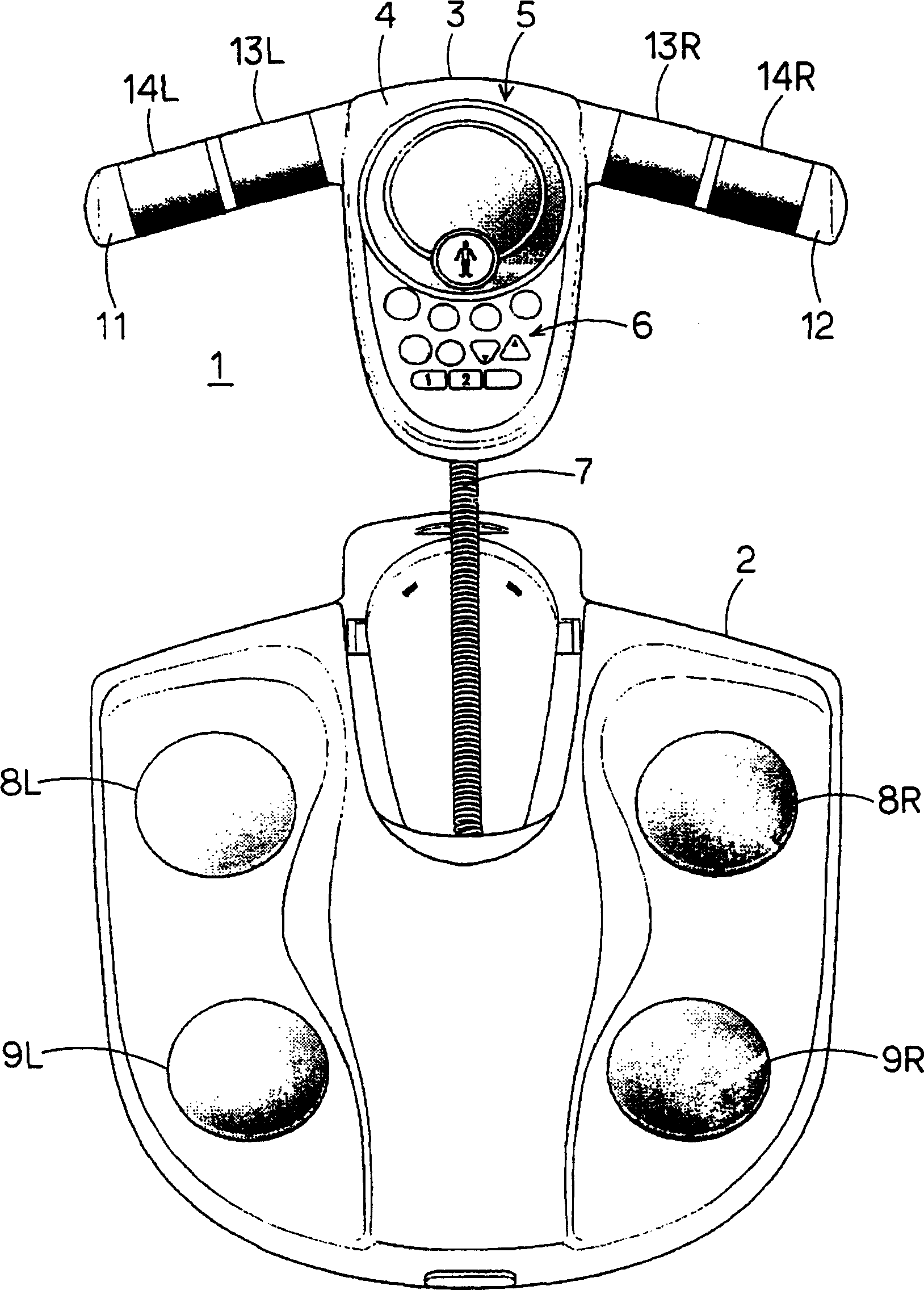 Body composition measuring device capable of comparing current measured value with past measured value