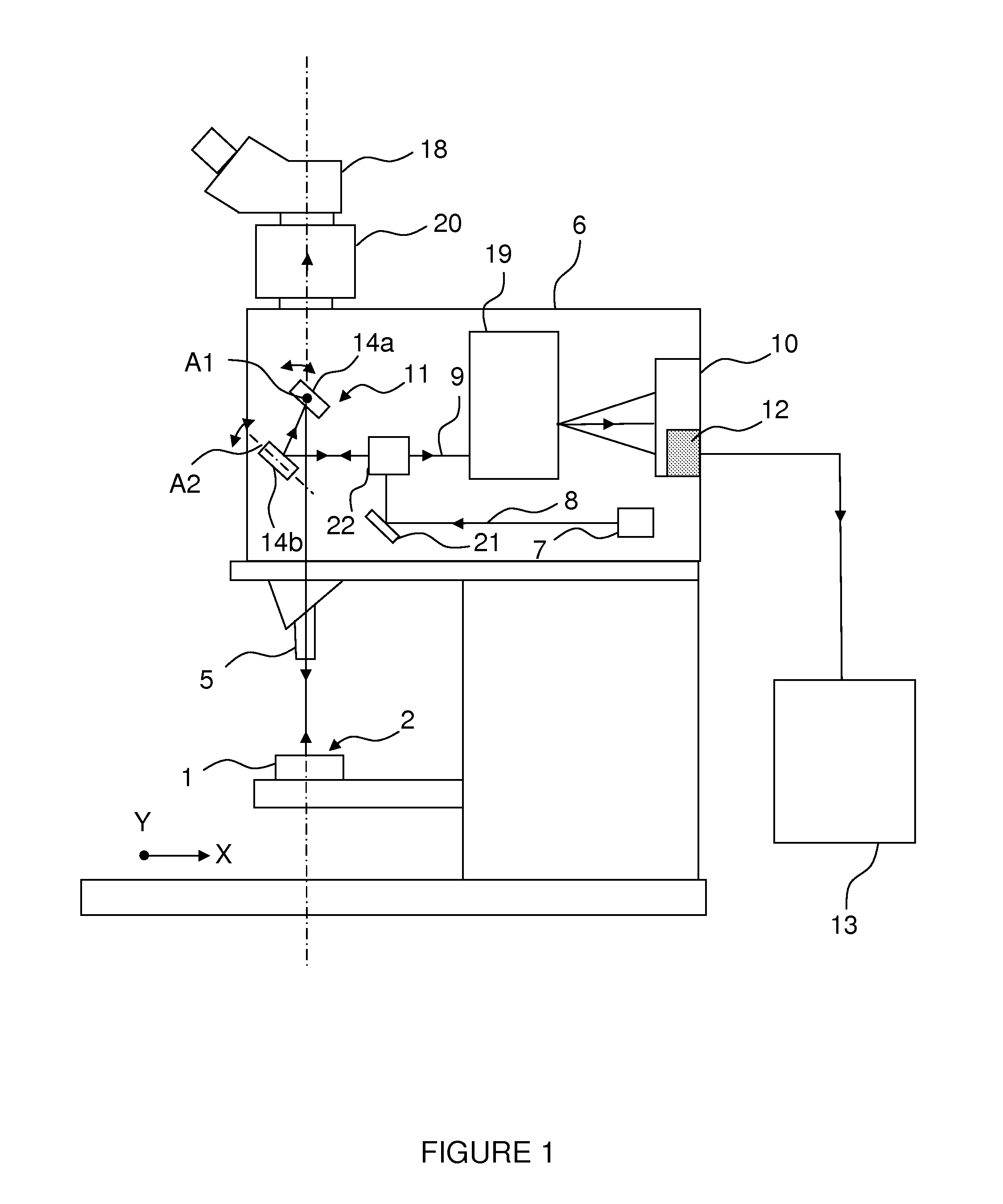 Spectroscopic imaging method and system for exploring the surface of a sample