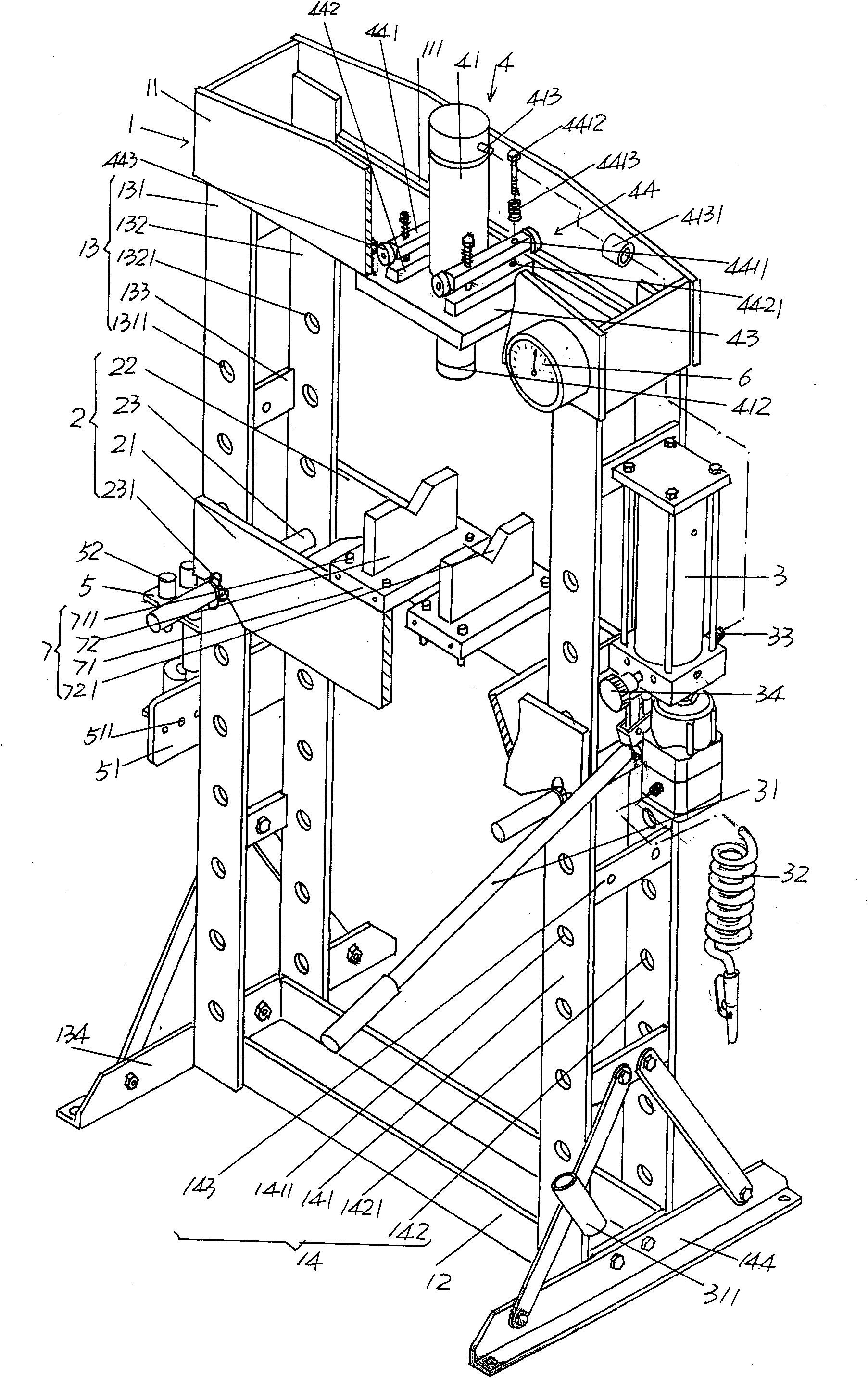 Jack hydraulic press