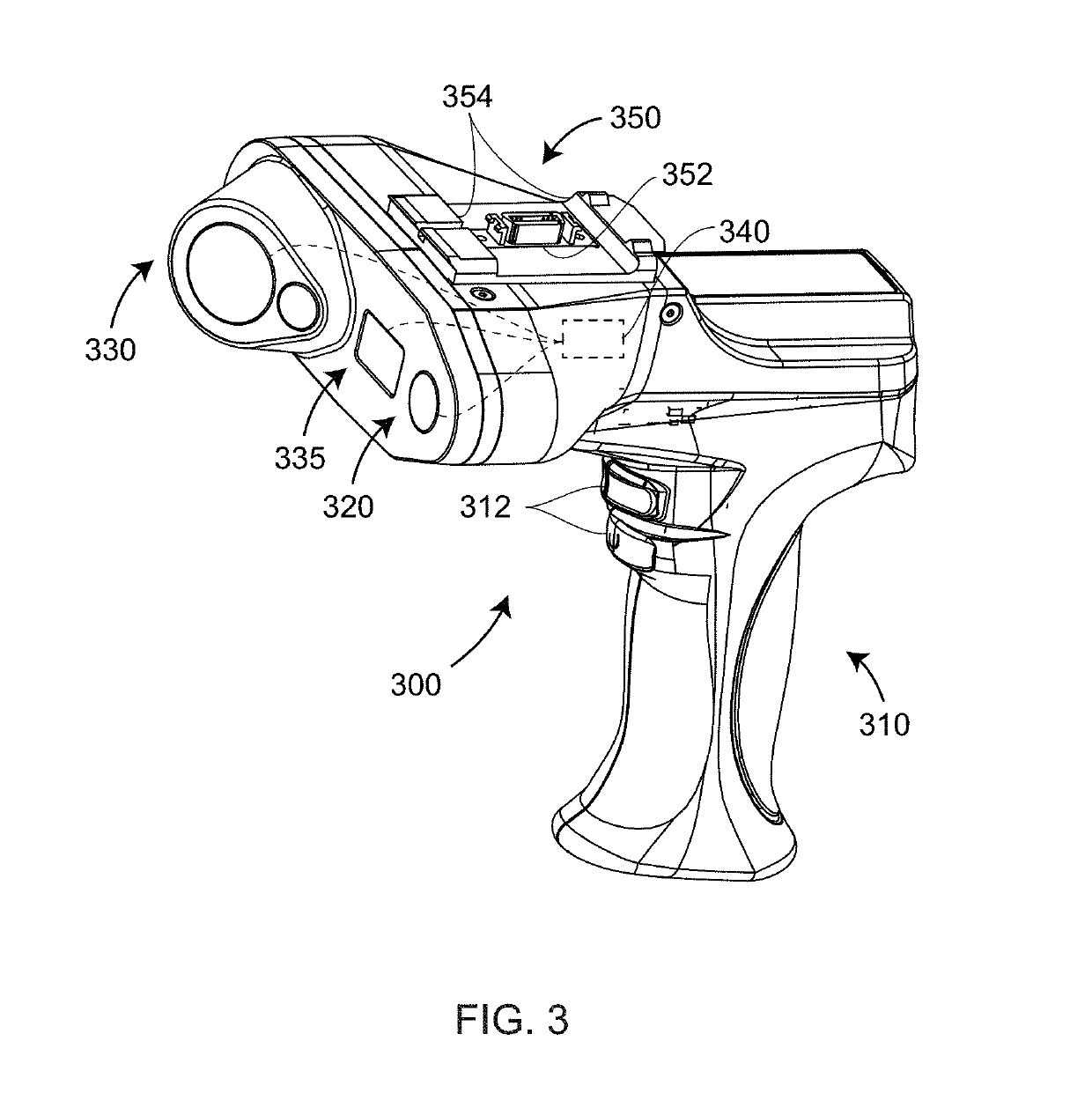 Three-dimensional scanner having pixel memory