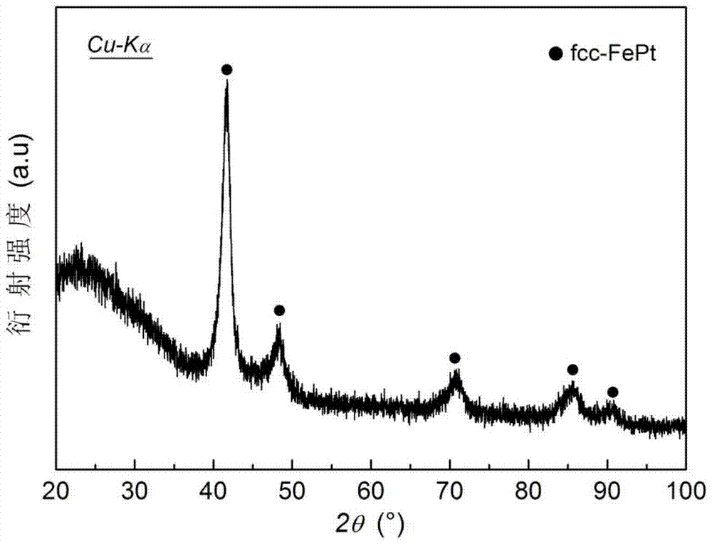 A kind of preparation method of high coercivity fe-pt alloy