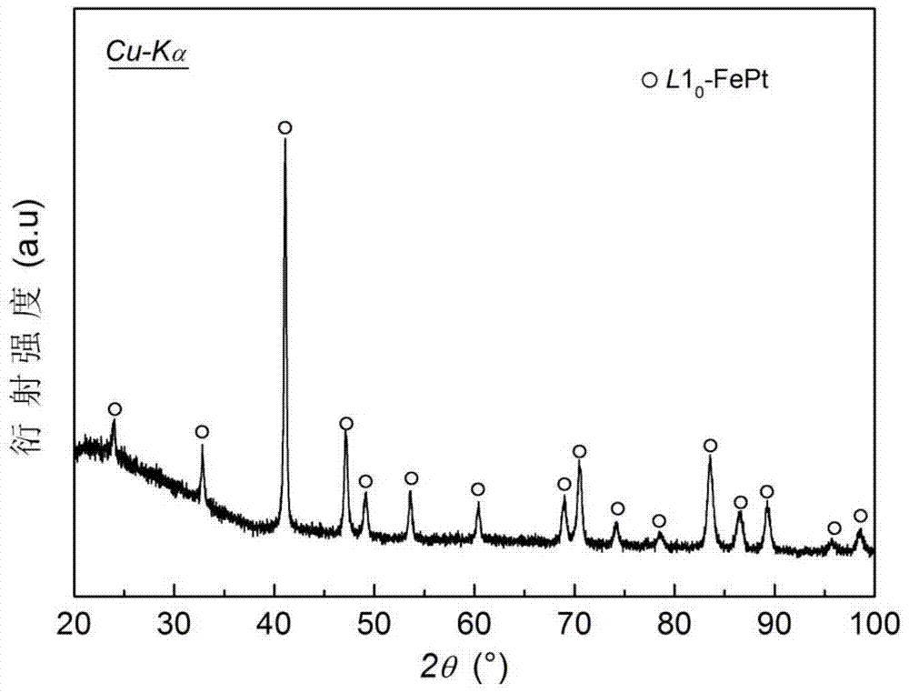 A kind of preparation method of high coercivity fe-pt alloy