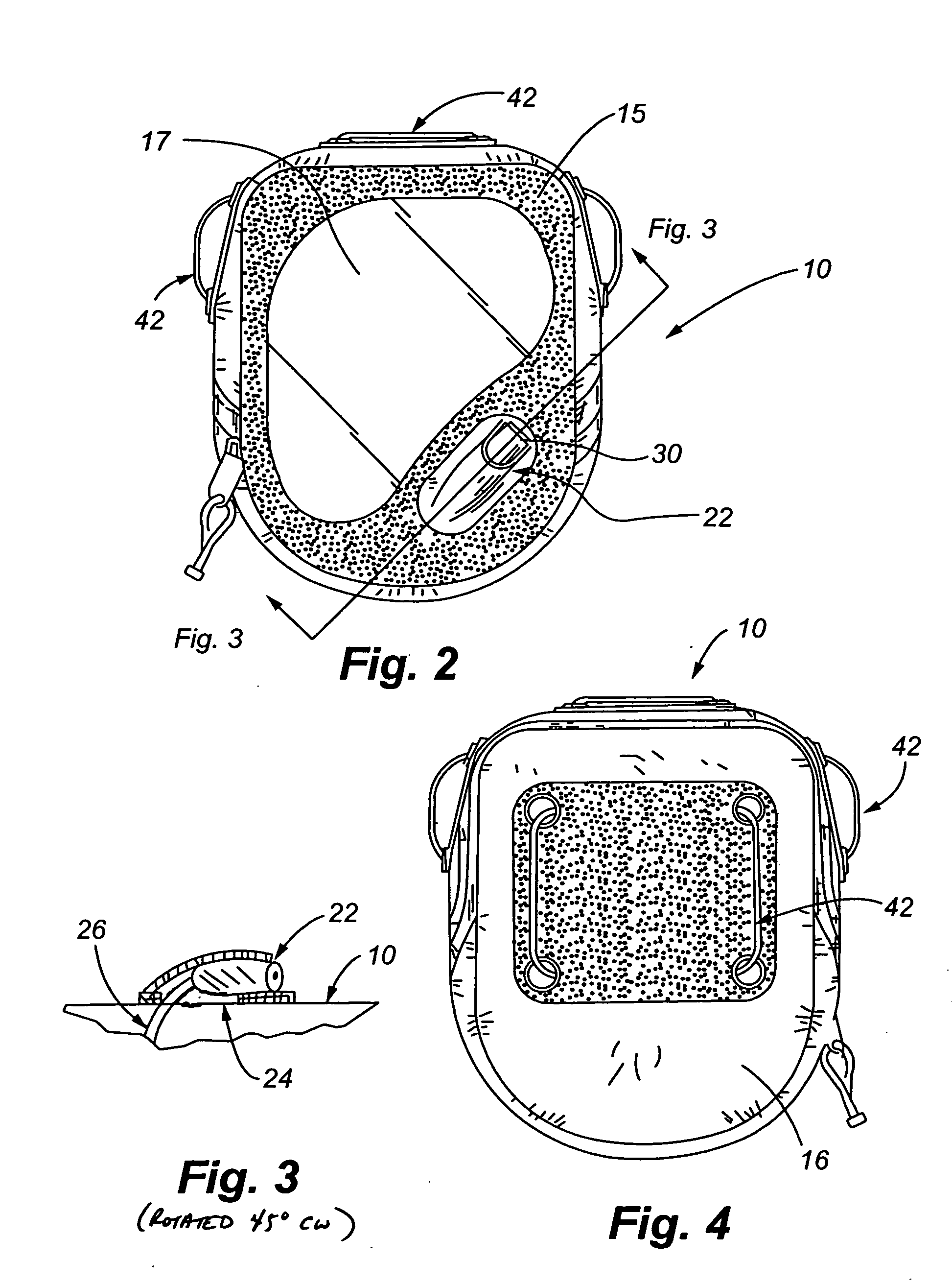 Protective enclosure with a line-out device adapted for use with electronic componentry