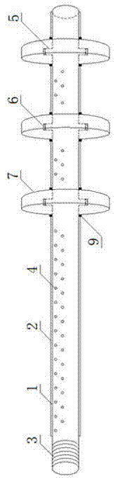 Slope self-drainage anchor rod and construction method