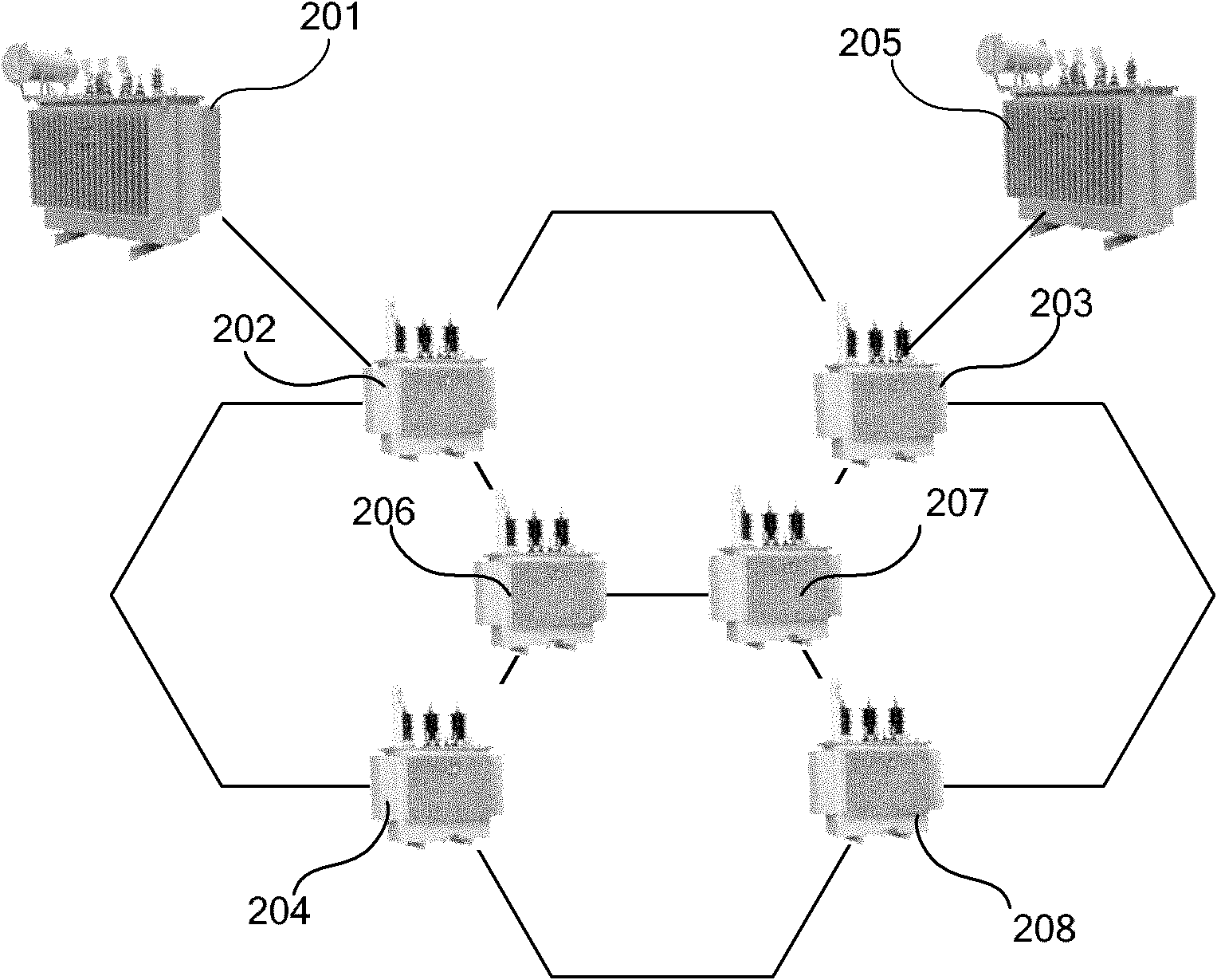 Cellular power supply network, intelligent gateway thereof and power supply control method