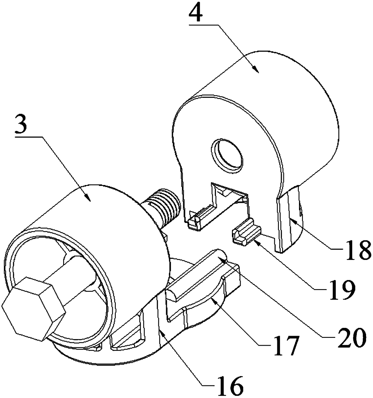 Three-way rotating shaft structure based on modularization