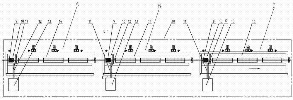 Quenching-tempering sensing rapid heating equipment and technology of heat treatment production line of bimetal strip sawblade