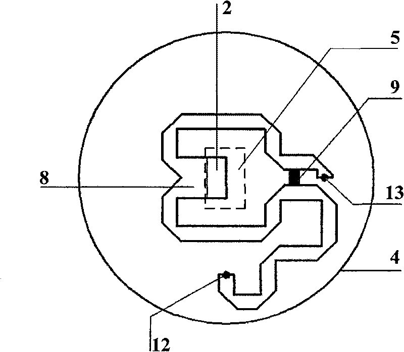 Wide band network feed medium load circular polarization four-arm spiral antenna