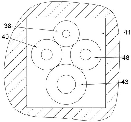 A communication cable mounting frame for a tunnel