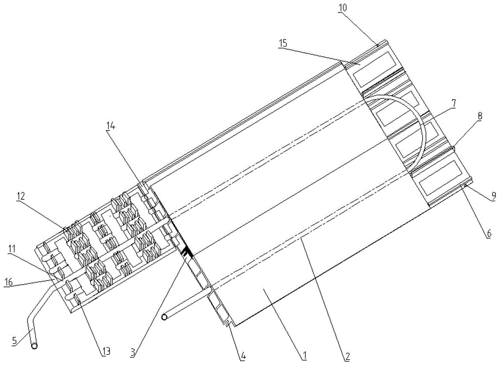 Spliced cold-hot water circulation floor device