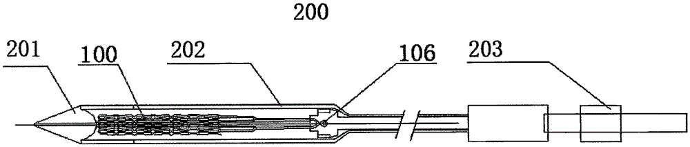 Aortic valve device conveyed by catheter