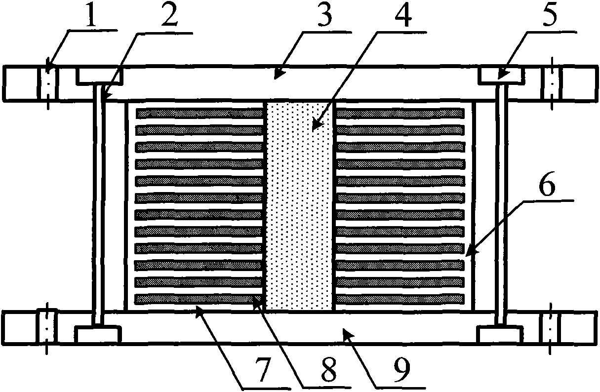 Tensile prestress rubber earthquake isolation support