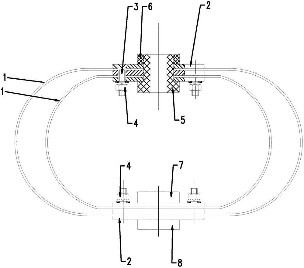 Spring steel plate vibration isolator