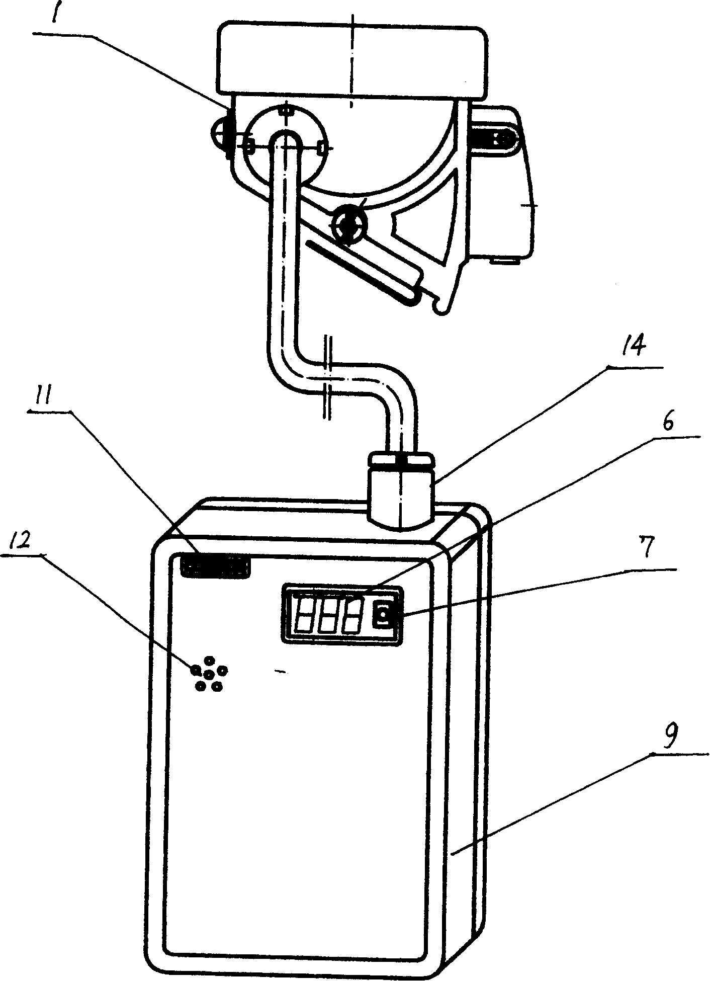 Portable gas monitoring equipment with illuminating function