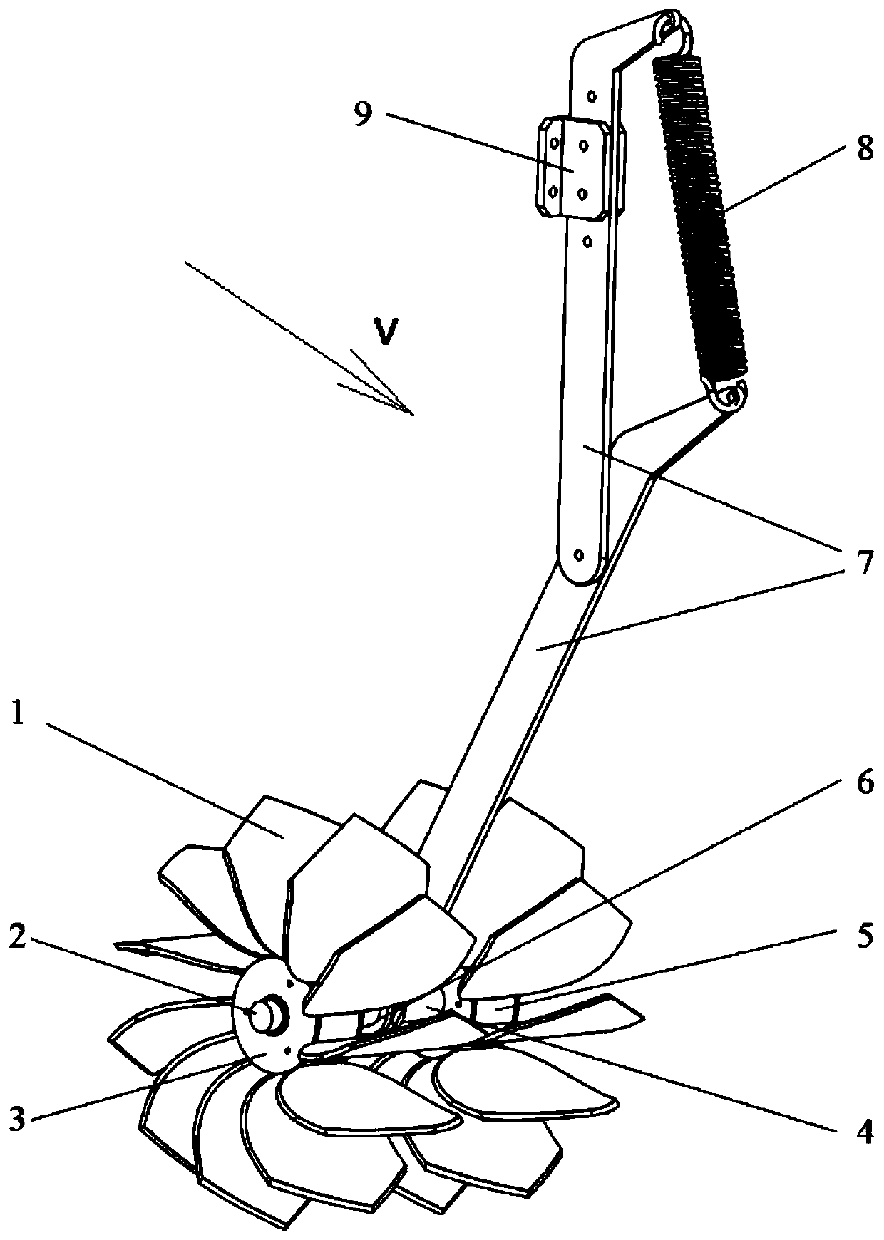 Rice inter-row weeding component suitable for lateral seedling avoiding control