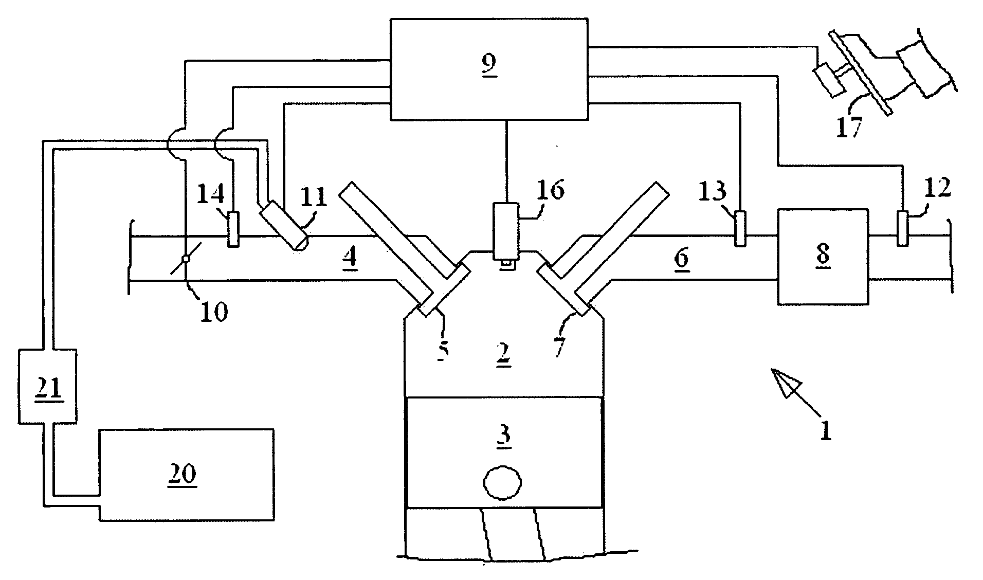 Engine system and a method for a combustion inhibition regeneration of an exhaust gas treatment device in a such system