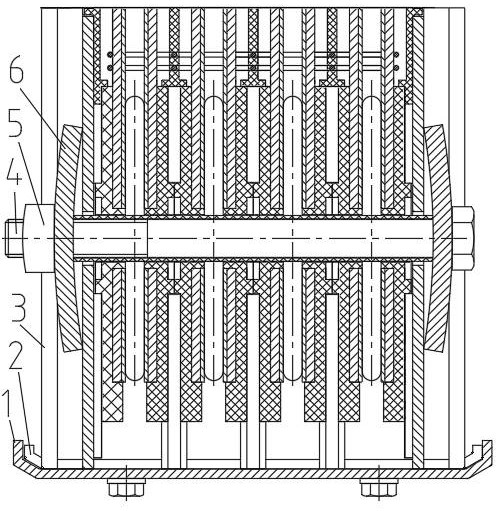 A dense busway connector socket structure with integral elastic limit structure