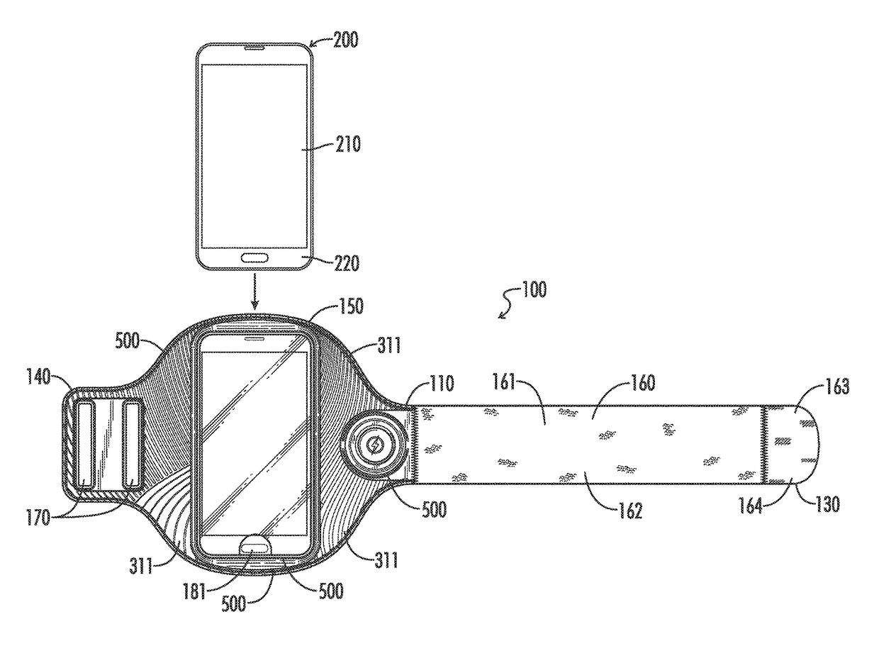 Arm band portable electronic device case