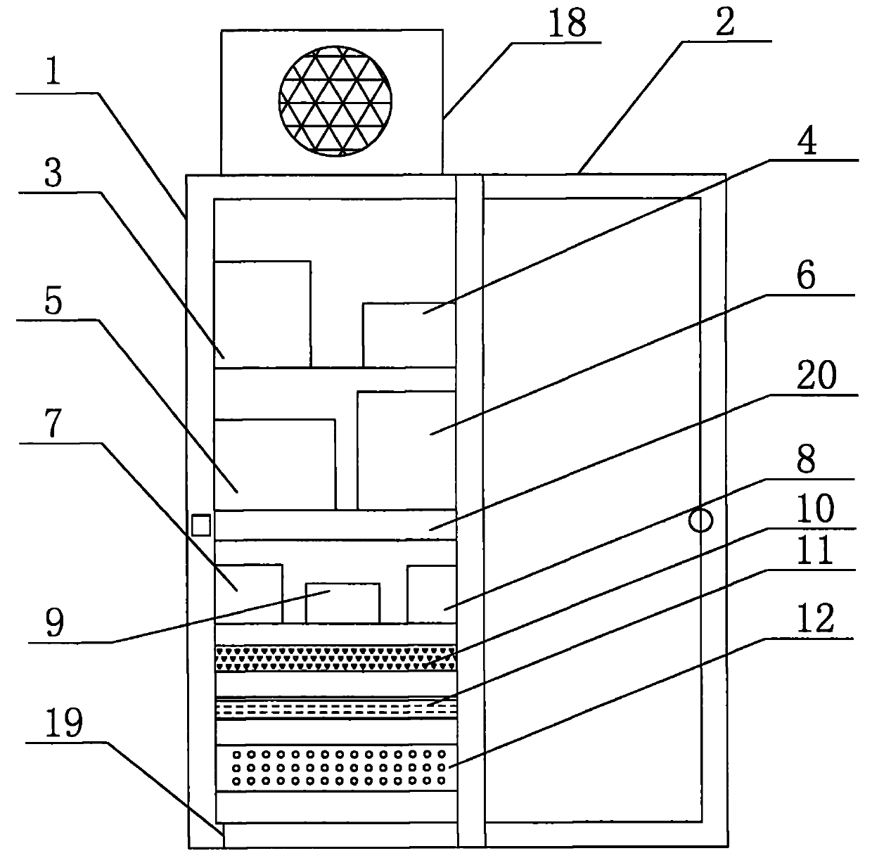 Shielded power grid protective cabinet