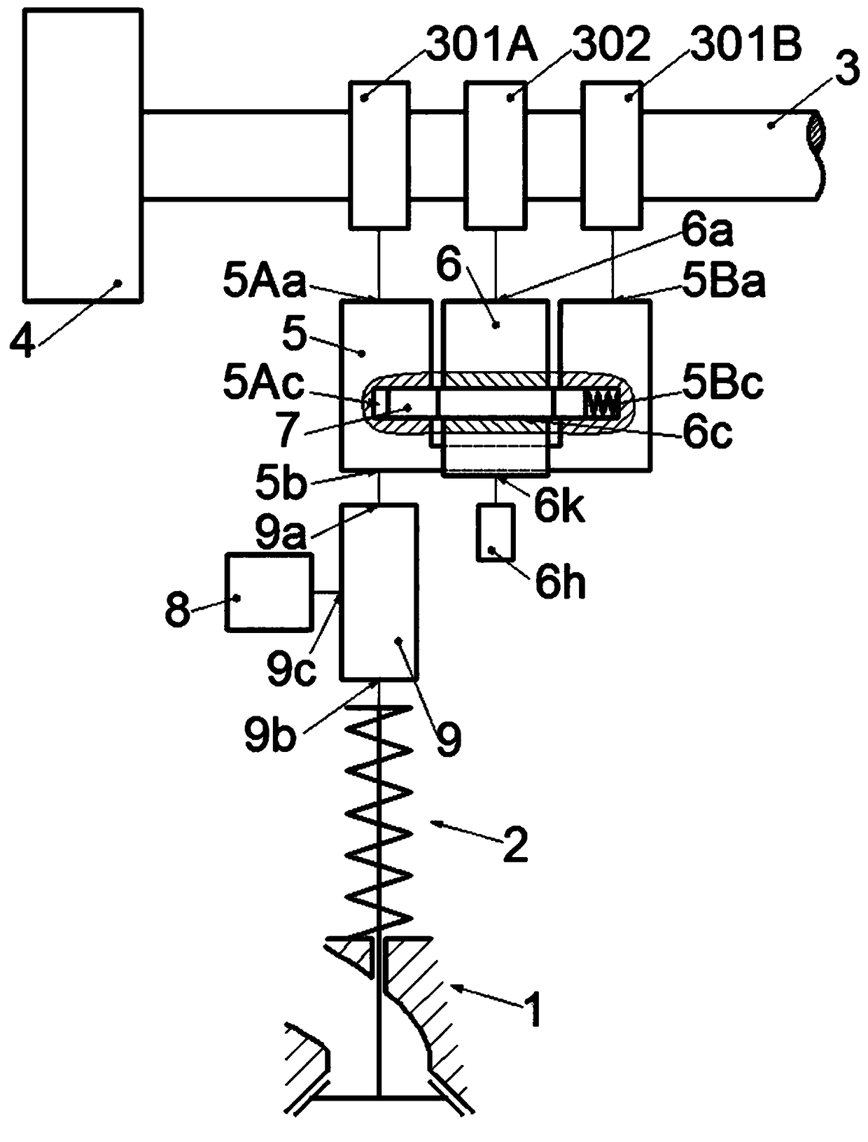 An intensive locking multi-mode four-bar variable valve drive system